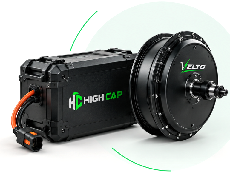 HIGH CAP battery pack with a Velto hub motor